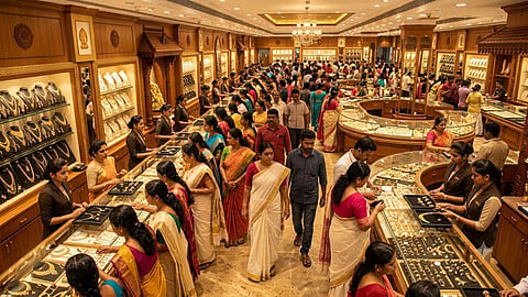 inside of a kerala jewellery
