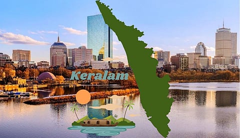 bostan city and kerala map