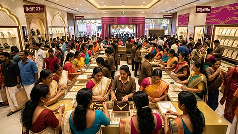 inside of a jewellery in kerala