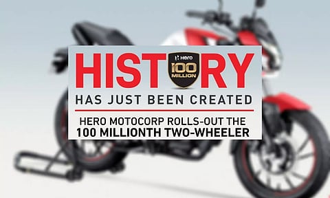 10 കോടി നേട്ടവുമായി ഹീറോ മോട്ടോകോര്പ്പ്