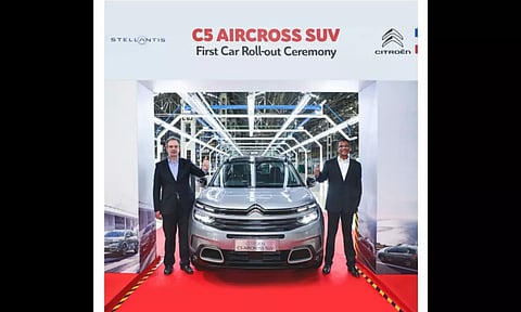സിട്രോണ് സി 5 എയര്ക്രോസ് എസ് യു വി ഉത്പാദനം ഇന്ത്യയില് ആരംഭിച്ചു