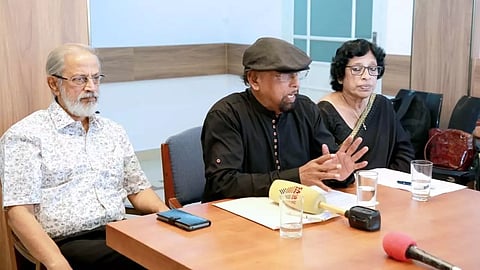 ബി കെ ആർ ജി ഭാരവാഹികൾ വാർത്താ സമ്മേളനത്തിൽ 