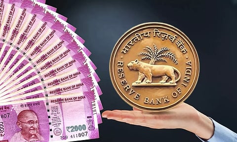 RBI Logo and rupee notes