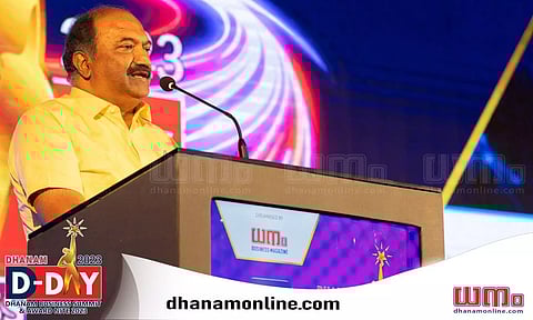 ധനമന്ത്രി കെ.എന്. ബാലഗോപാല് ധനം ബിസിനസ് സമിറ്റ് ആന്ഡ് അവാര്ഡ് നൈറ്റില്