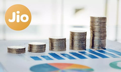 JIO FIN LOGO, up graph