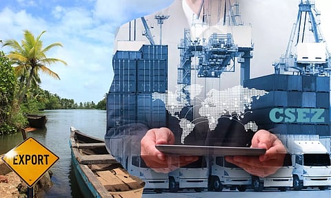 CSEZ logo, Export, Kerala Backwaters