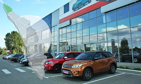 Car showroom, Kerala Map