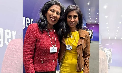 രണ്ട് 'പവര്ഫുള്' മലയാളി വനിതകള്; ഗീത ഗോപിനാഥ് പങ്കുവച്ച ചിത്രം സോഷ്യല് മീഡിയയില് വൈറല്