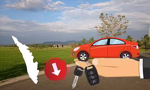 Car sales, Kerala Map