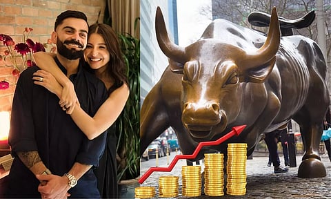 Virat Kohli with Anushka, Stock Bull
