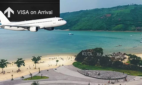 Indonesia landscape, sea and hills