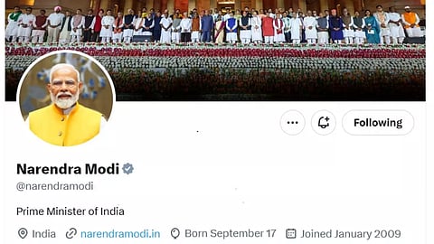 Narendra modi X handle