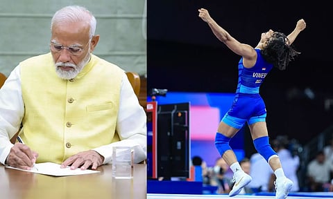 Image: x.com/Vinesh Phogat, x.com/modi