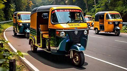 autorickshaws on road