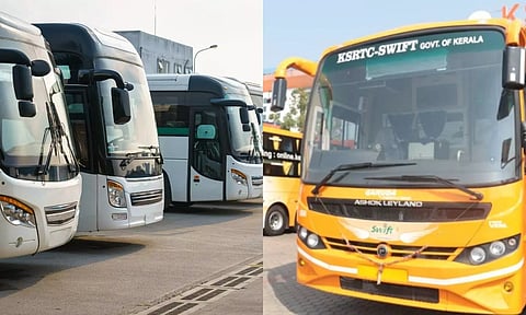 KSRTC and private buses