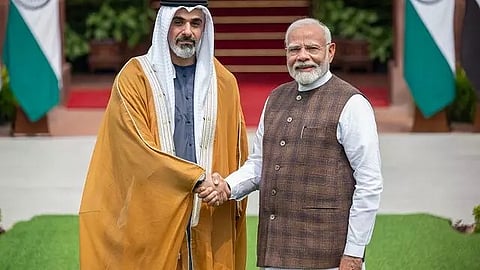 പ്രകൃതി വാതക മേഖലയില് ഇന്ത്യ-യു.എ.ഇ കരാറായി; വ്യാപാര സമൂഹവുമായി കിരീടാവകാശിയുടെ കൂടിക്കാഴ്ച ഇന്ന്