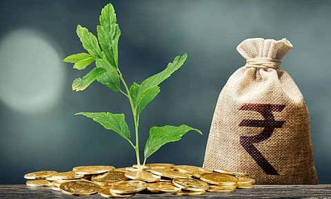 Investment, Rupee sack, SBI logo