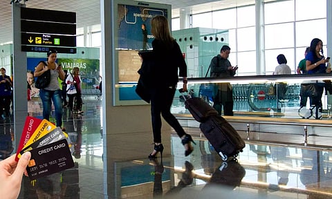 Credit cards, airport
