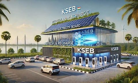 kseb ev charging stations illustrated image