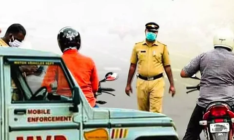 kerala police road checking