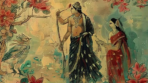Rama Sita in the Forest