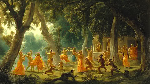 Monkeys in the Ramayana Frolicking