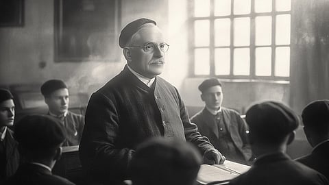 P.V. Kane lecture in a classroom