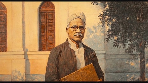 P.V. Kane Holding a Book in his Hand