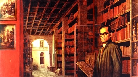 Illustration of Saletore in a Library