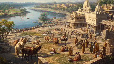 Illustration of a Saartha taking rest