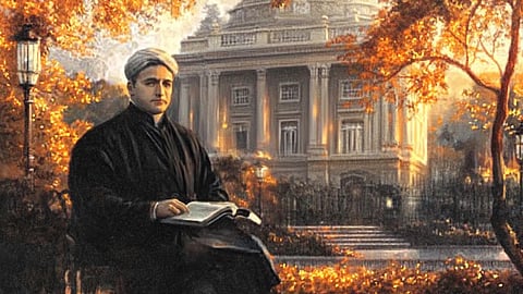 Illustration of Bankim Chandra Chatterjee