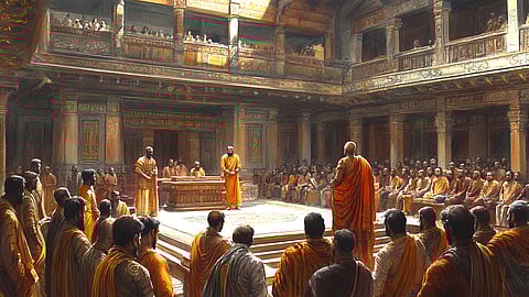 Illustration of a Court in Ancient India