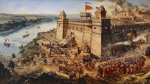 Illustration of the Last Battle of Sitaram Ray