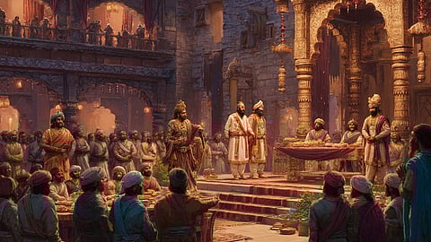 Illustration of a Hindu Institution in Ancient India