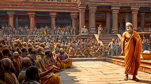 Illustration of a Hindu Judicial Institution in Ancient India