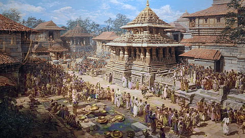 Illustration of the Ancient Hebbale Village