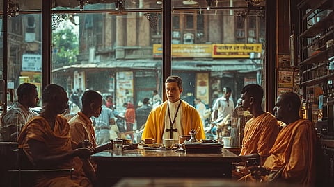 Coffee Shop Missionary converting Hindu