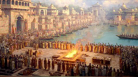 A scene of Ghar-Wapsi in Ancient India