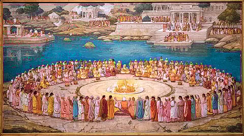 Illustration of a Shuddhi Ceremony in the 8th century
