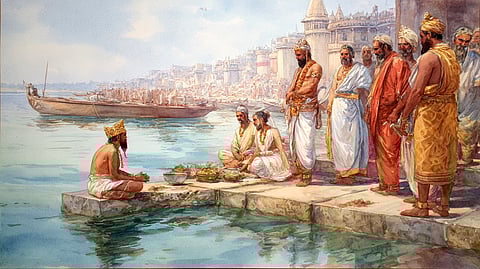 Illustration of a Vrātya-stōma Ceremony