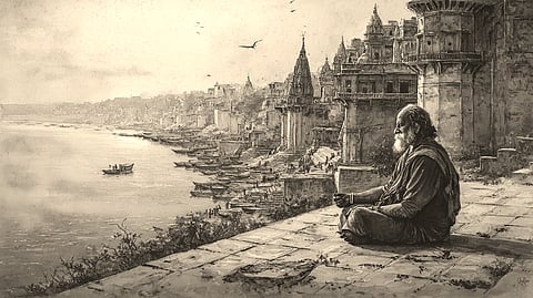 Mad Sadhu in Meditation
