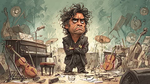 Illustration of A.R. Rahman on Stage