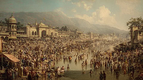 Illustration of Sitakund Maghi Mela in Munger