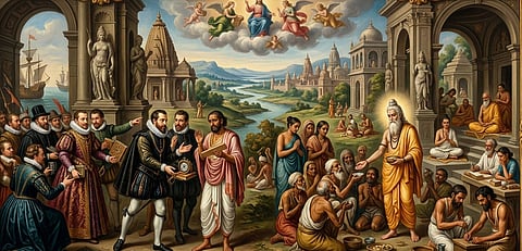 Contrast between Western Materialism and Indian Society