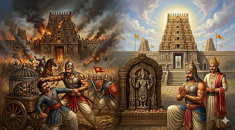 Illustration of Gunda Dandanatha at War