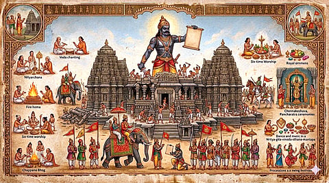 Illustration of the Restoration of the Belur Chennakeshava Temple