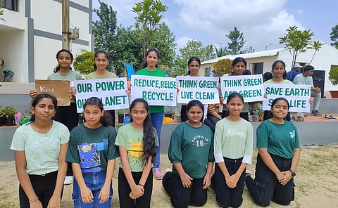 Vidya Soudha students pledge to protect Earth