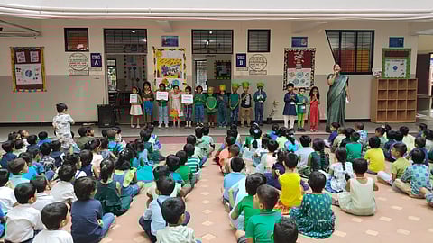 MES students celebrate nature with speeches and saplings