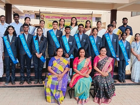 Sree Ayyappa Education Centre holds investiture ceremony