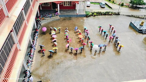 SMS Academy welcomes July with rain dance